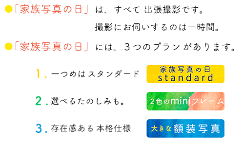 家族写真の日メニュー