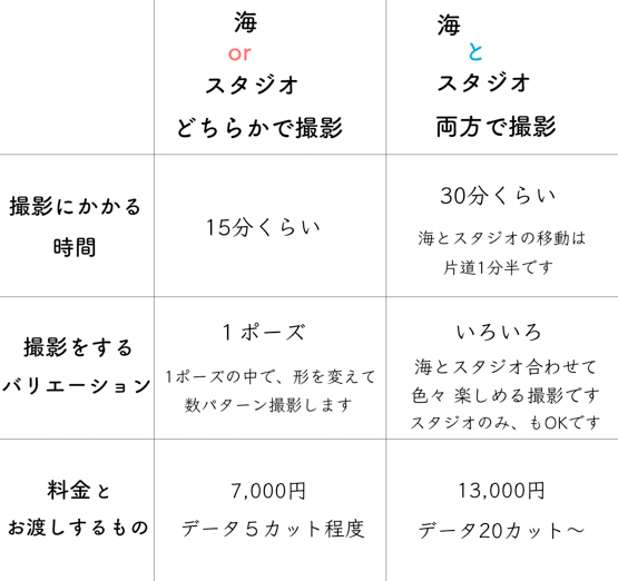 マイナ写真館_料金プラン